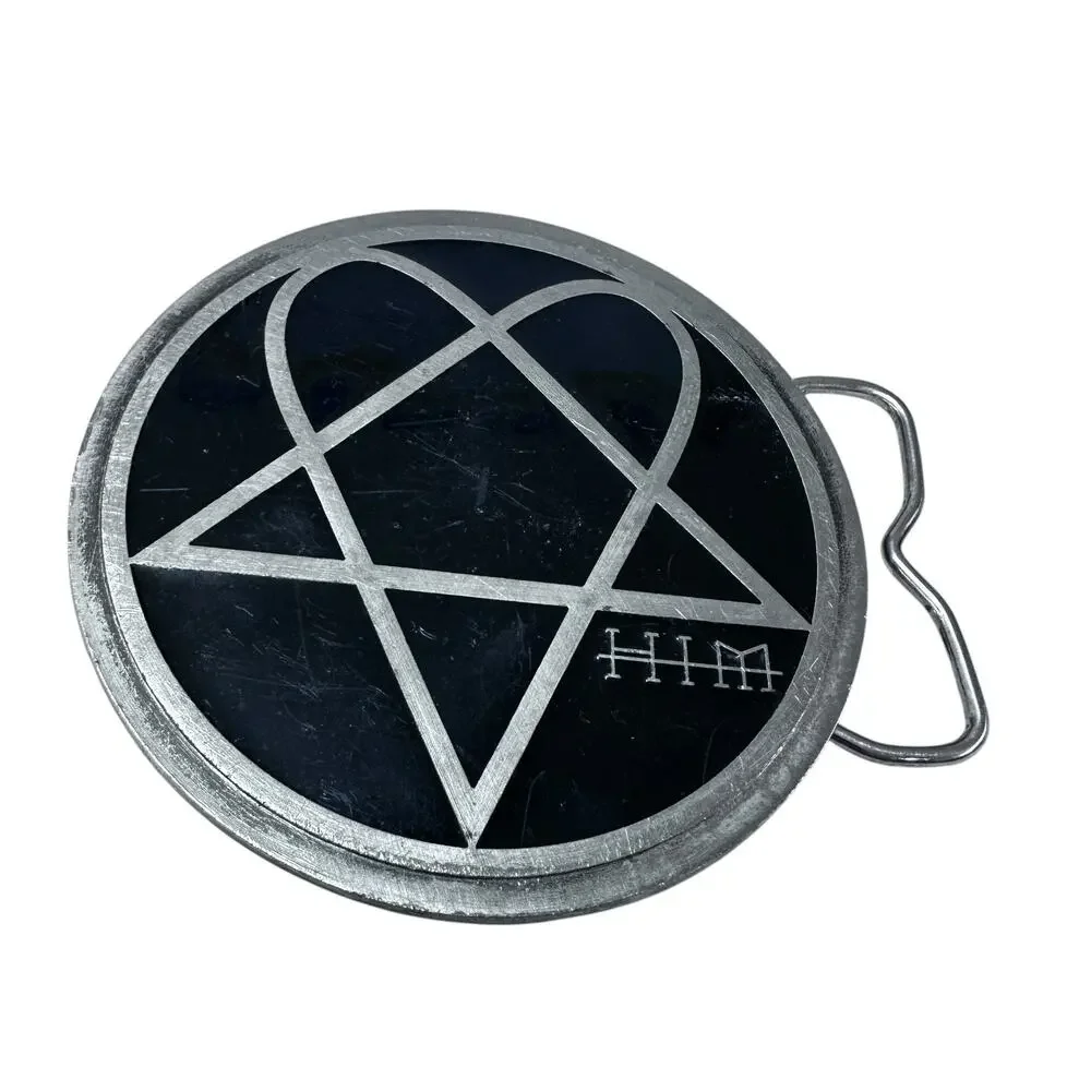 *RARE* HIM Heartagram Logo Belt Buckle 2005 Bravado 3.5in